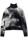High Summon Up Brushed-knit Cardigan In Gray