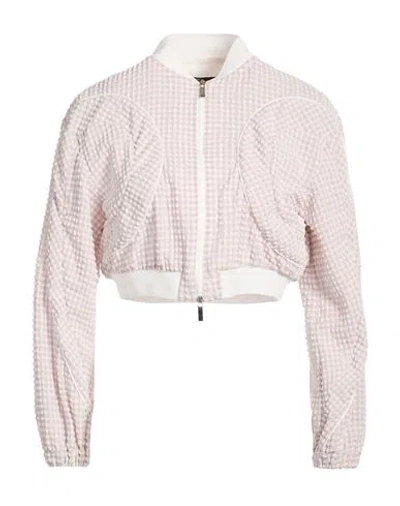 High Tech Genius Woman Jacket Light Pink Size 10 Polyester, Rubber