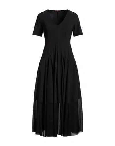 High Tech Playtime Woman Midi Dress Black Size 12 Nylon, Elastane