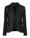 High Tech Woman Blazer White Size 12 Nylon, Elastane, Polyester In Black