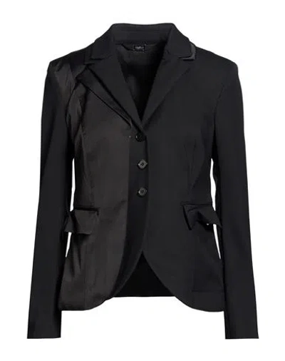 High Tech Woman Blazer White Size 12 Nylon, Elastane, Polyester In Black