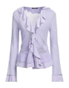 High Tech Woman Cardigan Lilac Size 12 Nylon, Elastane, Rayon In Purple