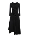 High Tech Woman Maxi Dress Black Size 10 Polyester, Rayon, Elastane, Nylon In Black