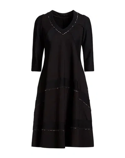High Tech Woman Midi Dress Black Size 10 Rayon, Nylon, Elastane