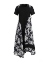 High Tech Woman Midi Dress Midnight Blue Size 6 Rayon, Nylon, Elastane, Polyester In Black