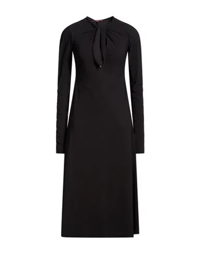 High Tech Woman Midi Dress Black Size 12 Polyamide, Elastane