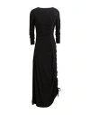 High Tech Woman Midi Dress Black Size 8 Acetate, Nylon, Elastane In Black