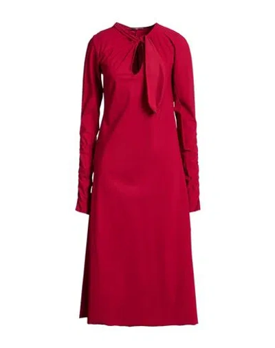 High Tech Woman Midi Dress Garnet Size 12 Polyamide, Elastane In Red
