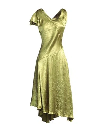 High Tech Woman Midi Dress Green Size 10 Polyester