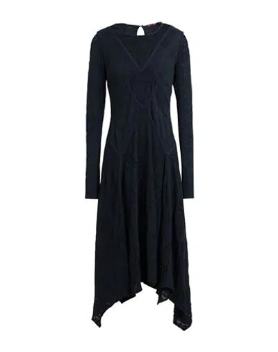 High Tech Woman Midi Dress Midnight Blue Size 12 Nylon, Elastane