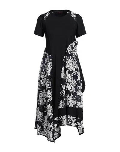 High Tech Woman Midi Dress Midnight Blue Size 6 Rayon, Nylon, Elastane, Polyester