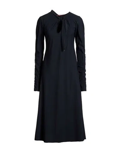 High Tech Woman Midi Dress Navy Size 10 Polyamide, Elastane In Black
