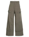 High Tech Woman Pants Military Green Size 2 Polyester, Rayon, Elastane