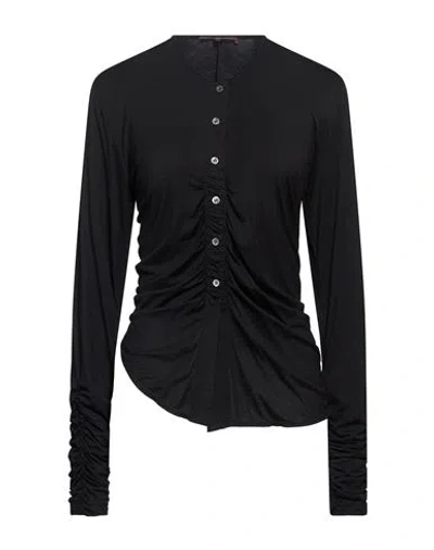 High Tech Woman Shirt Black Size 4 Wool, Viscose, Polyamide, Cashmere In Multi