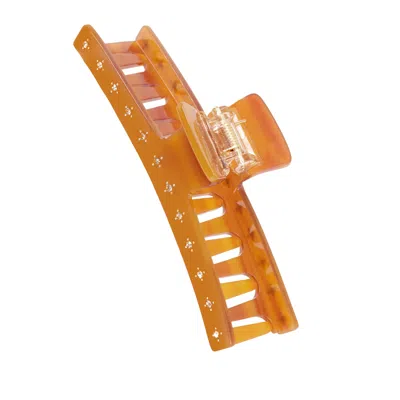 High Tide Large Crystal Claw Clip Brown