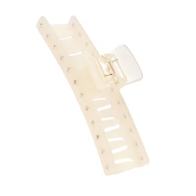 High Tide Large Crystal Claw Clip Ivory