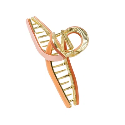High Tide Loop Claw Clip Orange/pink