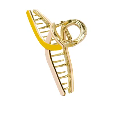 High Tide Loop Claw Clip Yellow/beige