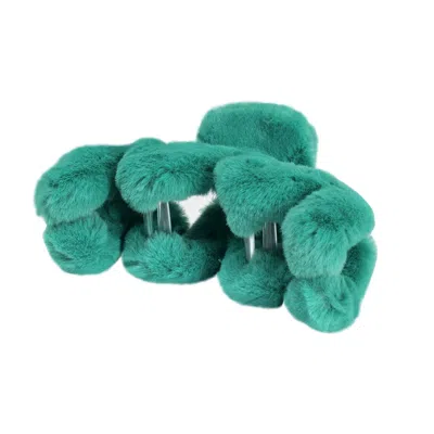 High Tide Soft Wavy Claw Clip Green