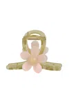 High Tied Flower Hair Claw Pink Petal