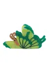 High Tied Glitter Butterfly Hair Claw Clip Lime Green And Teal Sparkle