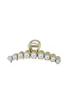 High Tied Gold Pearl Hair Claw Clip