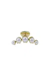 High Tied Gold Small Pearl Claw Clip