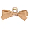 High Tied Large Claw Clip With Bow Mink