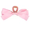 High Tied Large Claw Clip With Bow Pink