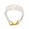 High Tied Macrame Bohemian Hand Woven Cotton Headband White