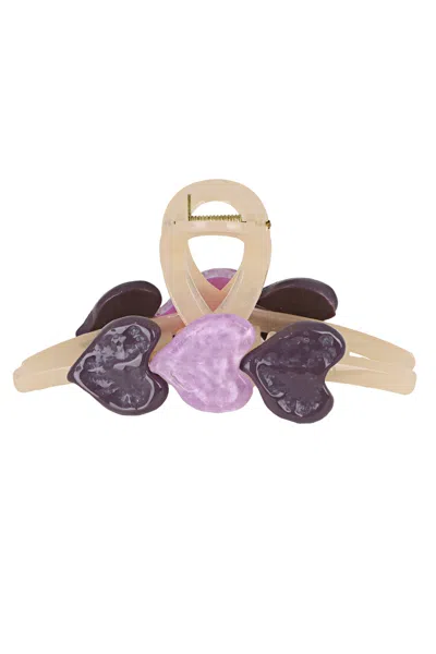 High Tied Resin Hair Claw Clip 3 Purple Heart