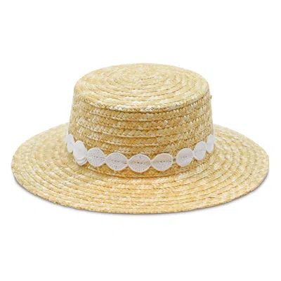 High Tied Summer Vacation Straw Hat Outdoors Beach White