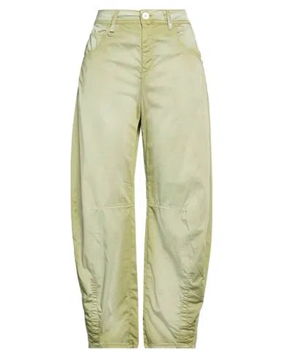 High Use Happily Woman Pants Military Green Size 10 Cotton, Elastane