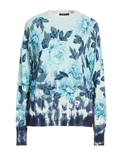 High Use Magnitude Woman Sweater Blue Size S Cotton In Multi