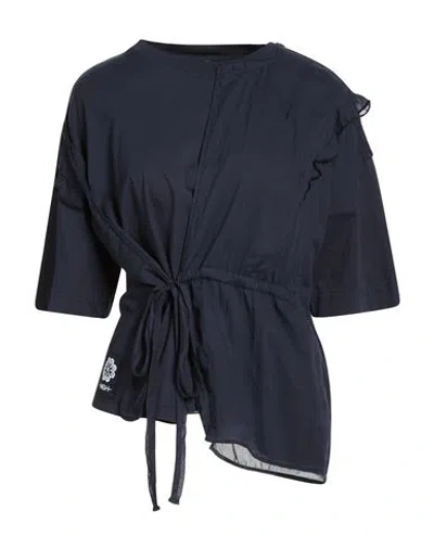 High Use On Trend Woman T-shirt Midnight Blue Size L Cotton