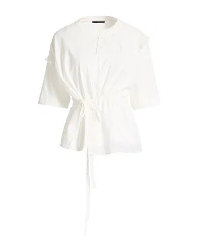 High Use On Trend Woman T-shirt White Size L Cotton