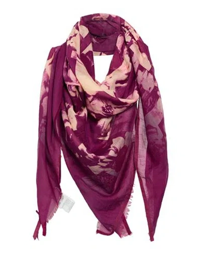 High Use Pathway Woman Scarf Mauve Size - Cotton, Silk In Purple