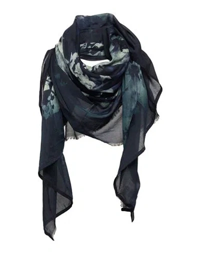 High Use Pathway Woman Scarf Midnight Blue Size - Cotton, Silk