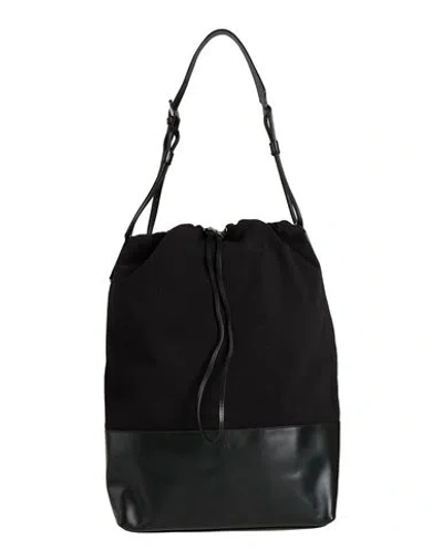 High Use Somewhere Woman Shoulder Bag Black Size - Textile Fibers, Leather