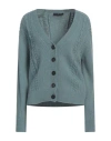 High Use Woman Cardigan Pastel Blue Size L Wool, Nylon