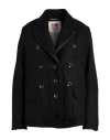 High Use Woman Coat Black Size 10 Virgin Wool, Polyester In Black