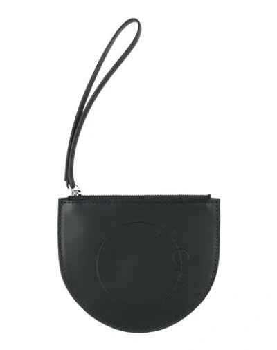 High Use Woman Coin Purse Black Size - Leather, Cotton