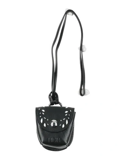 High Use Woman Crossbody Wallet Black Size - Leather