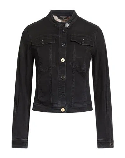 High Use Woman Denim Outerwear Charcoal Size 12 Cotton, Modal, Elastane In Black
