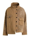 High Use Woman Jacket Camel Size 10 Cotton, Polyester, Acrylic, Alpaca Wool, Virgin Wool In Green