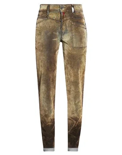 High Use Woman Jeans Brown Size 10 Cotton, Rayon, Elastane In Multi