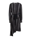 High Use Woman Midi Dress Black Size 10 Rayon, Cotton, Virgin Wool