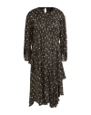 High Use Woman Midi Dress Charcoal Size 12 Rayon, Silk