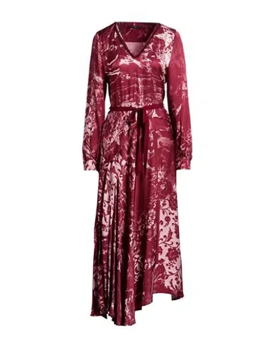 High Use Woman Midi Dress Garnet Size 4 Rayon In Burgundy