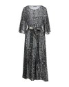 High Use Woman Midi Dress Midnight Blue Size 8 Rayon In Blue